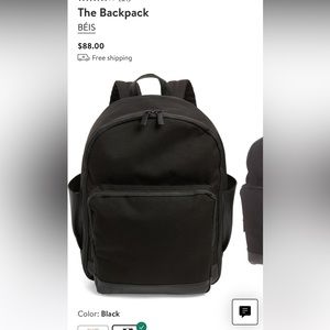 Beis black backpack